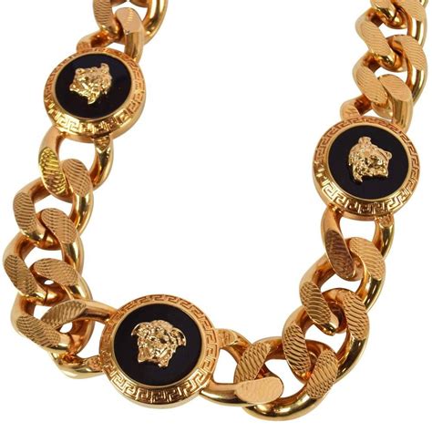 versace mens necklance|versace gold necklace for men.